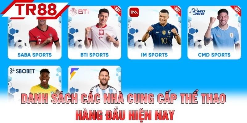 Danh sách các nhà cung cấp thể thao hàng đầu hiện nay